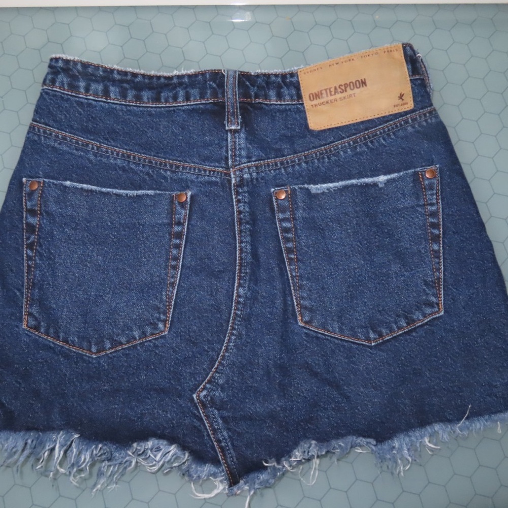 One Teaspoon Blue A-Line Skirt - Picture 2 of 2